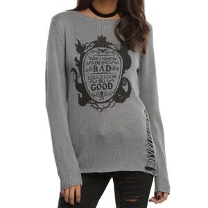 Disney Villains Distressed Knit Sweater